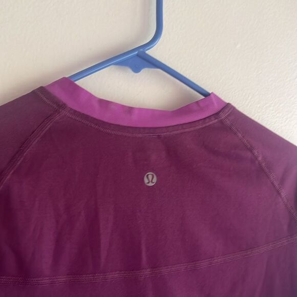 LULULEMON ATHLETICA WET DRY WARM MESH SHORT SLEEVE SHIRT SIZE 8 - Picture 4 of 6